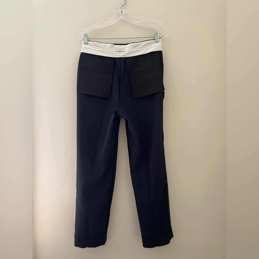 NWT! SANDRO Women’s Ilena HighWaist Tailored Wool Pants Streetwear Officewear 40 - Picture 9 of 15